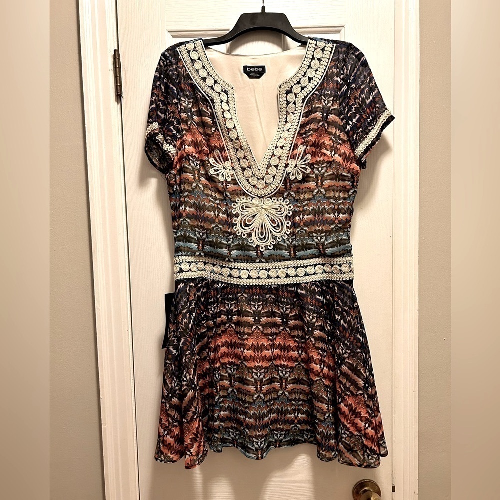 Bebe Turkish Flare Dress size 8 NWT